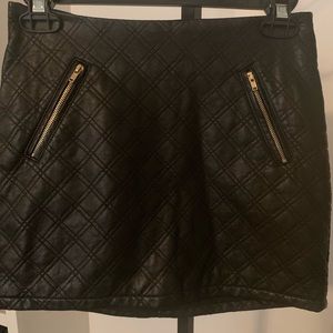 Leather(faux) mini skirt